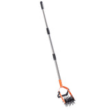 Garden Cultivator Tool Stainless Steel Lawn Reseeding Garden Tool Adjustable Handle Garden Soil Loosener with Weeding Blade for Soil Mixing 3 Sections