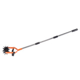 Garden Cultivator Tool Stainless Steel Lawn Reseeding Garden Tool Adjustable Handle Garden Soil Loosener with Weeding Blade for Soil Mixing 3 Sections