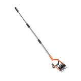 Garden Cultivator Tool Stainless Steel Lawn Reseeding Garden Tool Adjustable Handle Garden Soil Loosener with Weeding Blade for Soil Mixing 3 Sections