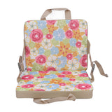Folding Stadium Seat for Bleacher Oxford Cloth Portable Stadium Chair Cushion with Back Support for Outdoor Camping Sports Events Concerts Flower In Australia - Darrahopens