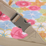 Folding Stadium Seat for Bleacher Oxford Cloth Portable Stadium Chair Cushion with Back Support for Outdoor Camping Sports Events Concerts Flower
