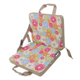 Folding Stadium Seat for Bleacher Oxford Cloth Portable Stadium Chair Cushion with Back Support for Outdoor Camping Sports Events Concerts Flower