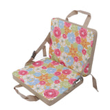 Folding Stadium Seat for Bleacher Oxford Cloth Portable Stadium Chair Cushion with Back Support for Outdoor Camping Sports Events Concerts Flower