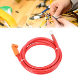 4AWG Power Cable Soft Red Straight Plug and SC25 8 Terminal Power Cord for Ships Motorcycles Cars Tractors 2m / 6.56ft