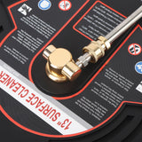 13 Inch Pressure Washer Surface Cleaner 2500PSI Stainless Steel Surface Cleaner Power Washer Attachment with 1/4 Inch Interface 2 Extension Wands In Australia - Darrahopens
