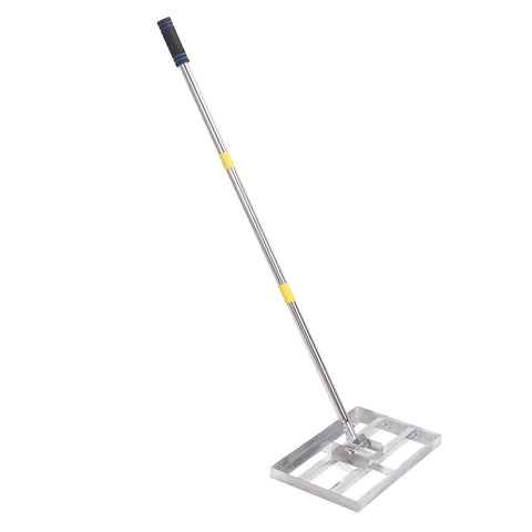 Lawn Leveling Rake Stainless Steel Adjustable Handle Lawn Leveler Tool for Landscape Backyard Garden Golf Course Farm