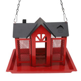 Bird Feeder House for Outside Mesh Wild Bird Feeder Large Capacity Weatherproof Bird Feeding Station Hanging for Garden Yard Squirrel Proof Red In Australia - Darrahopens