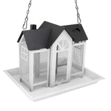 Bird Feeder House for Outside Mesh Wild Bird Feeder Large Capacity Weatherproof Bird Feeding Station Hanging for Garden Yard Squirrel Proof White In Australia - Darrahopens