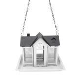 Bird Feeder House for Outside Mesh Wild Bird Feeder Large Capacity Weatherproof Bird Feeding Station Hanging for Garden Yard Squirrel Proof White In Australia - Darrahopens