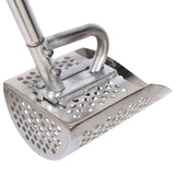 Metal Detector Sand Shovel Detachable Handle Stainless Steel Fast Sifting Short Beach Sand Sifter Scoop for Treasure Detecting