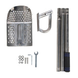 Metal Detector Sand Shovel Detachable Handle Stainless Steel Fast Sifting Short Beach Sand Sifter Scoop for Treasure Detecting