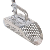 Metal Detector Sand Shovel Detachable Handle Stainless Steel Fast Sifting Short Beach Sand Sifter Scoop for Treasure Detecting