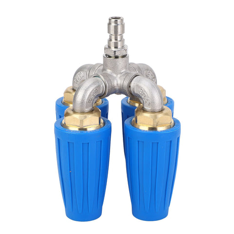 4 in 1 Pressure Washer Nozzle Blue 360° Rotating 4000psi 1/4 Inch Quick Connector Pressure Washer Turbo Nozzle for Vehicle Floor In Australia - Darrahopens
