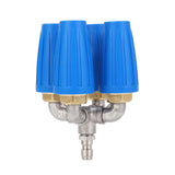 4 in 1 Pressure Washer Nozzle Blue 360° Rotating 4000psi 1/4 Inch Quick Connector Pressure Washer Turbo Nozzle for Vehicle Floor
