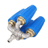 4 in 1 Pressure Washer Nozzle Blue 360° Rotating 4000psi 1/4 Inch Quick Connector Pressure Washer Turbo Nozzle for Vehicle Floor