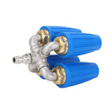 4 in 1 Pressure Washer Nozzle Blue 360° Rotating 4000psi 1/4 Inch Quick Connector Pressure Washer Turbo Nozzle for Vehicle Floor