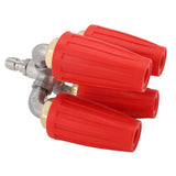 4 in 1 Turbo Nozzle Pressure Washer Quadruple Turbo Nozzle Tip Rotating Turbo Nozzle with 1/4in Quick Connector 4000 PSI Brass Stainless Steel Red In Australia - Darrahopens