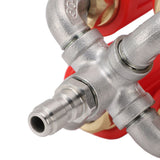 4 in 1 Turbo Nozzle Pressure Washer Quadruple Turbo Nozzle Tip Rotating Turbo Nozzle with 1/4in Quick Connector 4000 PSI Brass Stainless Steel Red