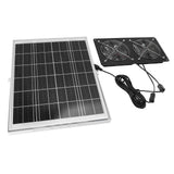 Solar Dual Fan Kit 30W IP65 Waterproofing Tempered Glass Laminate 17mm Aluminum Alloy Frame Ventilation Solar Fan for Outdoor Pet House Shed