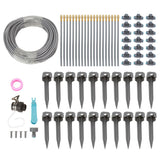 Garden Watering Misting System 82FT 4/7 PVC Hose Drip Irrigation Sprinkler Kit with Quick Connectors for Greenhouse Plant Lawn