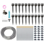 Garden Watering Misting System 82FT 4/7 PVC Hose Drip Irrigation Sprinkler Kit with Quick Connectors for Greenhouse Plant Lawn