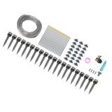 Garden Watering Misting System 82FT 4/7 PVC Hose Drip Irrigation Sprinkler Kit with Quick Connectors for Greenhouse Plant Lawn