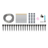 Garden Watering Misting System 82FT 4/7 PVC Hose Drip Irrigation Sprinkler Kit with Quick Connectors for Greenhouse Plant Lawn