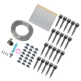 Garden Watering Misting System 82FT 4/7 PVC Hose Drip Irrigation Sprinkler Kit with Quick Connectors for Greenhouse Plant Lawn
