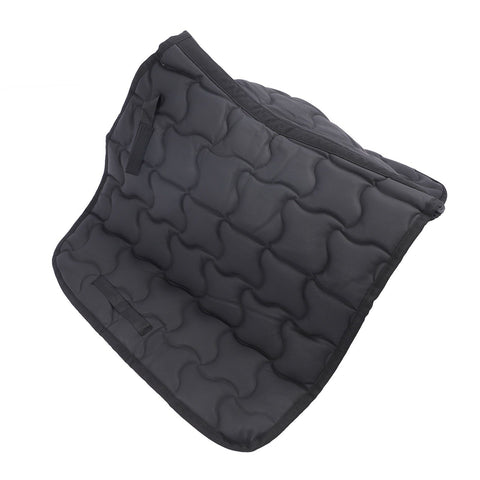 Horse Saddle Pad Breathable Abrasion Proof PU Leather Horse Saddle Cloth Riding Equipment Black