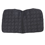 Horse Saddle Pad Breathable Abrasion Proof PU Leather Horse Saddle Cloth Riding Equipment Black