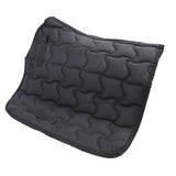 Horse Saddle Pad Breathable Abrasion Proof PU Leather Horse Saddle Cloth Riding Equipment Black