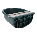 Livestock Water Bowl Trough Drinking Dispenser Farm Feeder Plastic with Iron Lid Float Ball Green for Cattle Sheep Horse