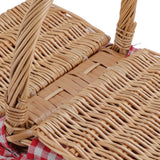 Wicker Picnic Basket with Lid Handle Removable Liner Multifunction Garden Harvest Basket for Flowers Fruits Vegetables Red Checked In Australia - Darrahopens