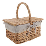 Wicker Picnic Basket with Lid Handle Removable Liner Multifunction Garden Harvest Basket for Flowers Fruits Vegetables daisy In Australia - Darrahopens