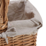 Wicker Picnic Basket with Lid Handle Removable Liner Multifunction Garden Harvest Basket for Flowers Fruits Vegetables daisy In Australia - Darrahopens