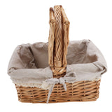 Wicker Picnic Basket with Lid Handle Removable Liner Multifunction Garden Harvest Basket for Flowers Fruits Vegetables daisy In Australia - Darrahopens