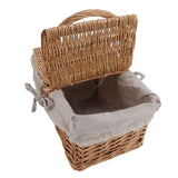 Wicker Picnic Basket with Lid Handle Removable Liner Multifunction Garden Harvest Basket for Flowers Fruits Vegetables daisy In Australia - Darrahopens