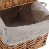 Wicker Picnic Basket with Lid Handle Removable Liner Multifunction Garden Harvest Basket for Flowers Fruits Vegetables daisy