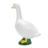 Garden Goose Statue Resin Lifelike Large Size White Goose Sculpture Ornament for Pool Yard Outdoor Decor