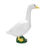 Garden Goose Statue Resin Lifelike Large Size White Goose Sculpture Ornament for Pool Yard Outdoor Decor