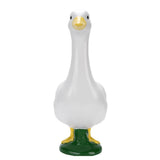 Garden Goose Statue Resin Lifelike Large Size White Goose Sculpture Ornament for Pool Yard Outdoor Decor