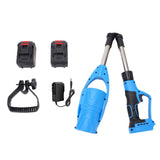 Leaf Blower Cordless Electric Blower with Batteries Fast Charger Foldable Blower for Patio Cleaning Lawn Care Blowing Fallen Leaves Dust US Plug Blue In Australia - Darrahopens