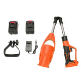 Leaf Blower Cordless Electric Blower with Batteries Fast Charger Foldable Blower for Patio Cleaning Lawn Care Blowing Fallen Leaves Dust EU Plug Orange In Australia - Darrahopens