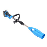 Leaf Blower Cordless Electric Blower with Batteries Fast Charger Foldable Blower for Patio Cleaning Lawn Care Blowing Fallen Leaves Dust EU Plug Blue