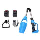 Leaf Blower Cordless Electric Blower with Batteries Fast Charger Foldable Blower for Patio Cleaning Lawn Care Blowing Fallen Leaves Dust EU Plug Blue