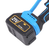 Leaf Blower Cordless Electric Blower with Batteries Fast Charger Foldable Blower for Patio Cleaning Lawn Care Blowing Fallen Leaves Dust EU Plug Blue