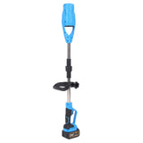 Leaf Blower Cordless Electric Blower with Batteries Fast Charger Foldable Blower for Patio Cleaning Lawn Care Blowing Fallen Leaves Dust EU Plug Blue