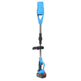 Leaf Blower Cordless Electric Blower with Batteries Fast Charger Foldable Blower for Patio Cleaning Lawn Care Blowing Fallen Leaves Dust EU Plug Blue