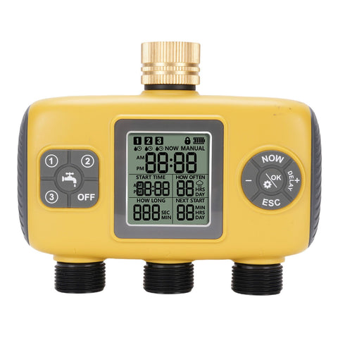 3 Outlet Sprinkler Timer Garden Hose Timer with Rain Delay Automatic Watering System Digital Irrigation Controller for Yard In Australia - Darrahopens