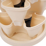 Stackable Flower Pot Multi Layer Waterproofing Space Saving Stable Vertical Garden Planter for Home Balcony